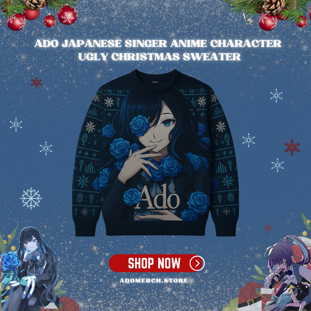 Ado Japanese Singer Anime Character Ugly Christmas Sweater 